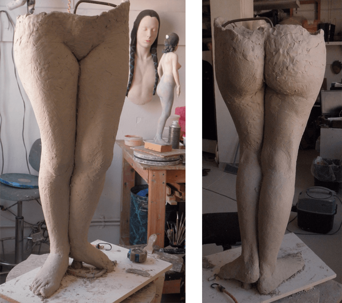 sculpture in progress